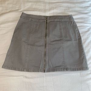 Grey zipper skirt!